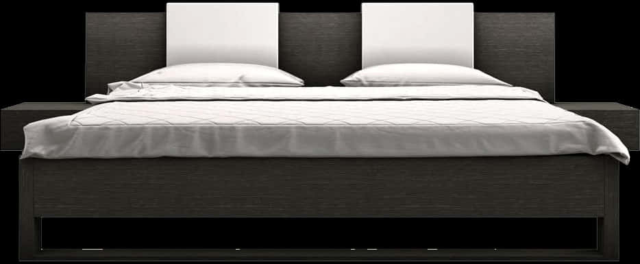 Modern Double Bed Design PNG
