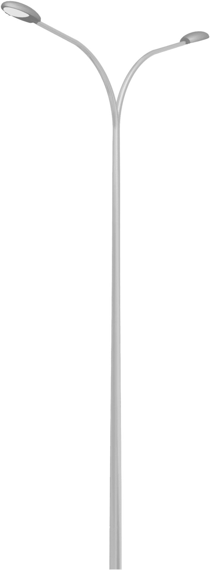 Modern Double Headed Street Lamp PNG