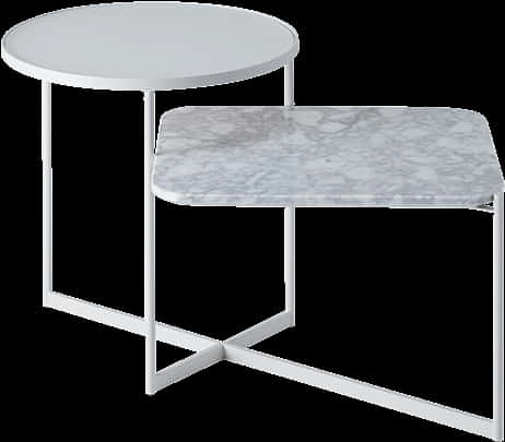 Modern Dual Tiered End Table PNG