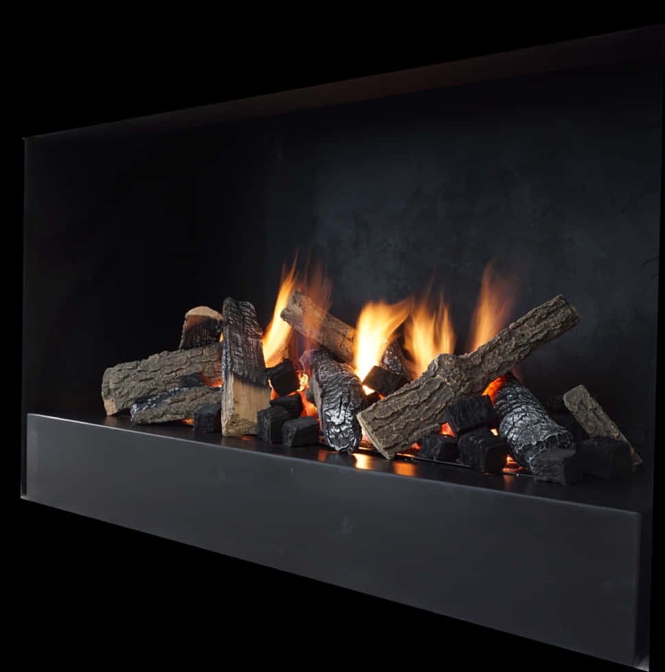 Modern Electric Fireplace Flames PNG