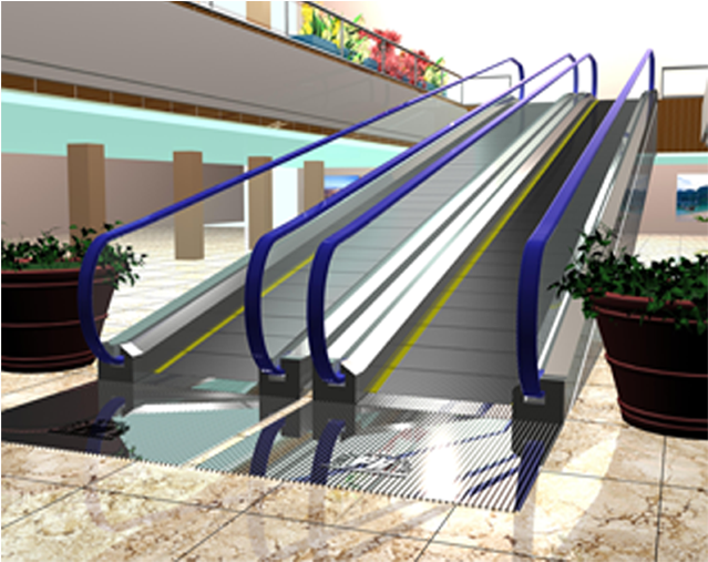 Modern Escalator Design PNG