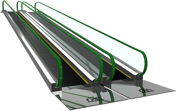 Modern Escalator Design PNG