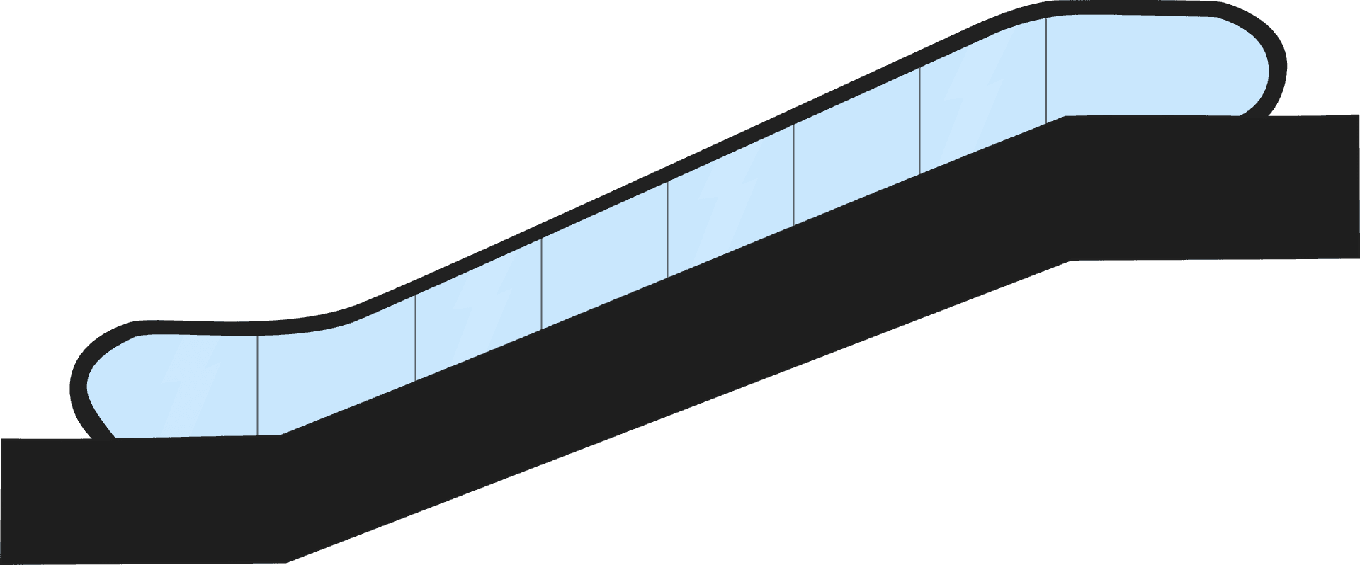 Modern Escalator Graphic PNG
