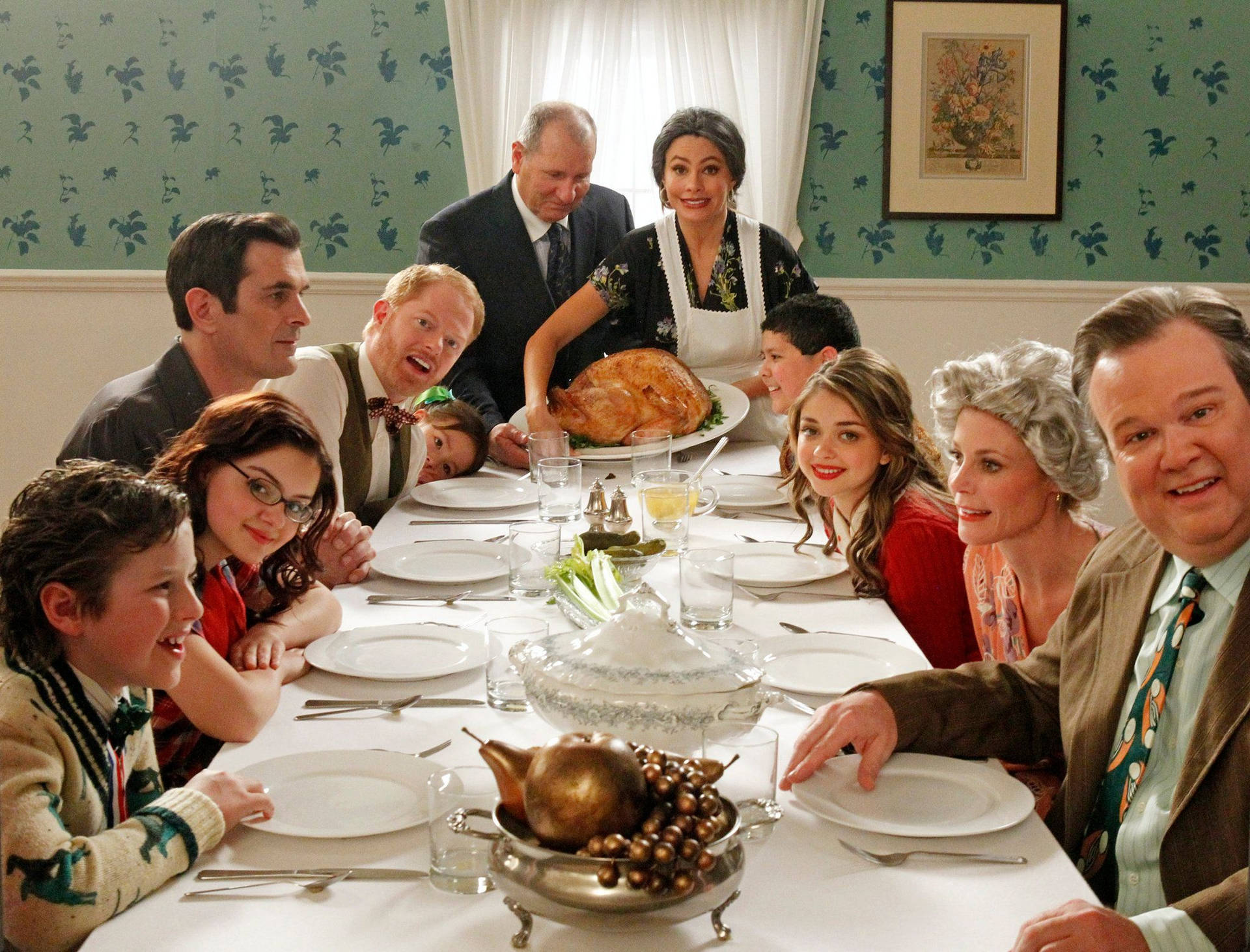 Modern Family Celebrating Thanksgiving