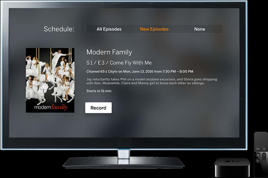 Modern Family T V Schedule Interface PNG