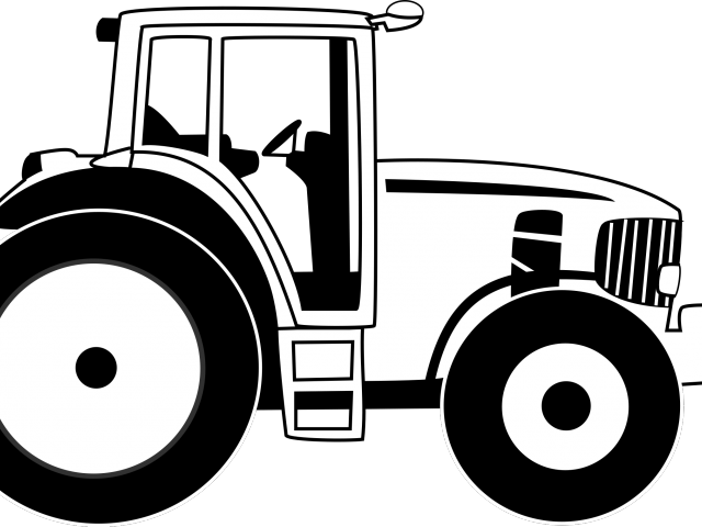 Modern Farm Tractor Illustration PNG