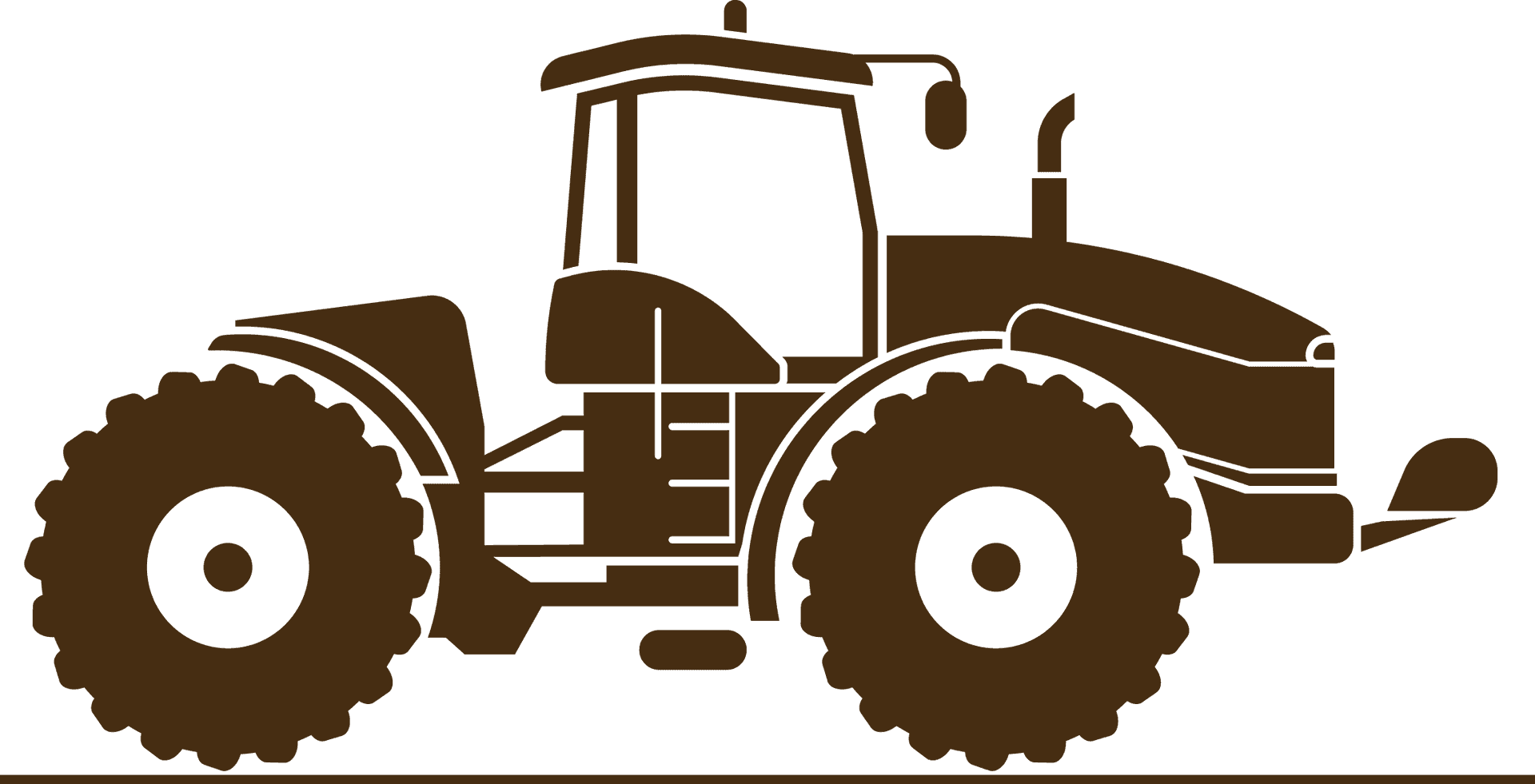 Modern Farm Tractor Silhouette PNG