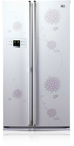 Download Modern Floral Design Refrigerator | Wallpapers.com