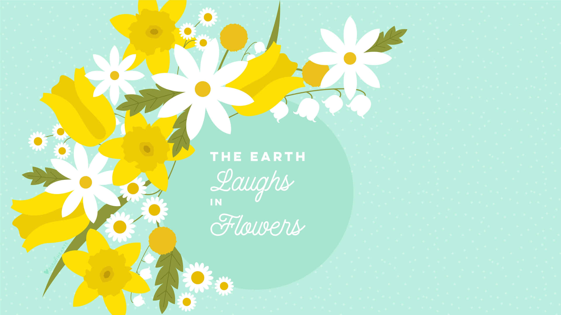 Modern_ Floral_ Earth_ Laughs_ Quote Wallpaper