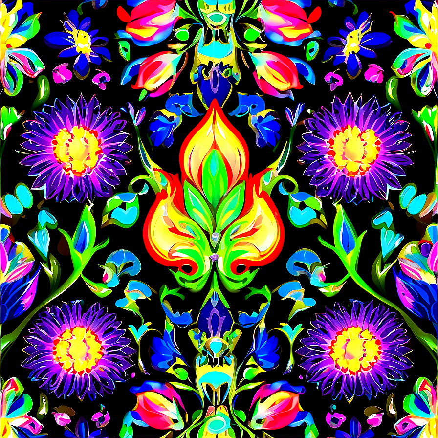 Modern Floral Pattern Png Lyn75 PNG