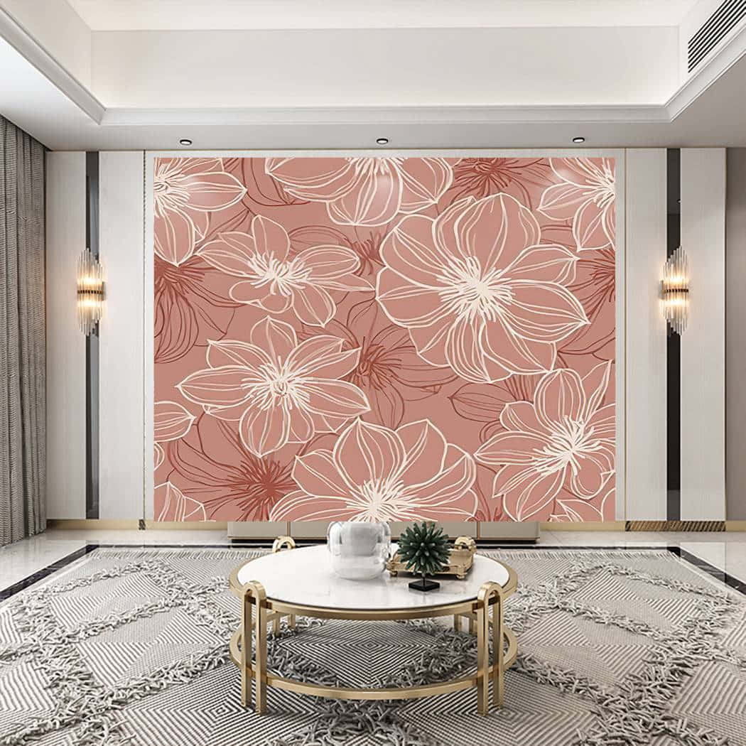 Modern Floral Wallpaper Design Living Room Wallpaper