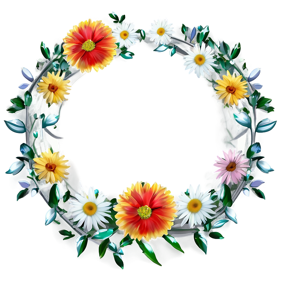 Download Modern Flower Frame Png 05252024 