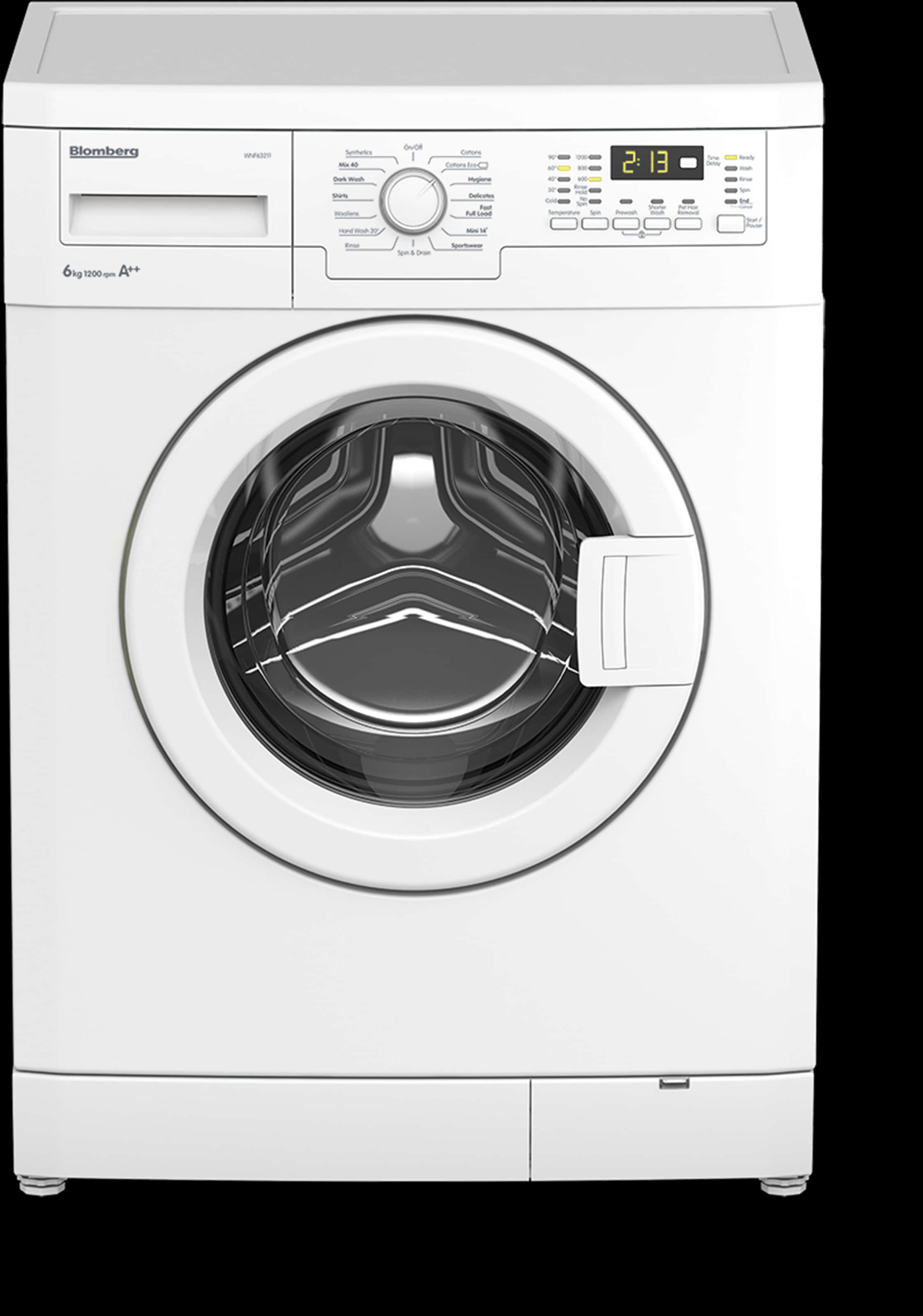 Modern Front Load Washing Machine PNG