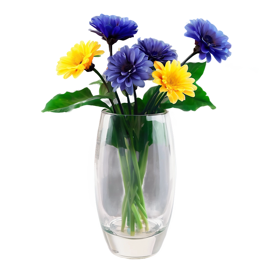 Modern Glass Flower Vase Png 06122024 PNG