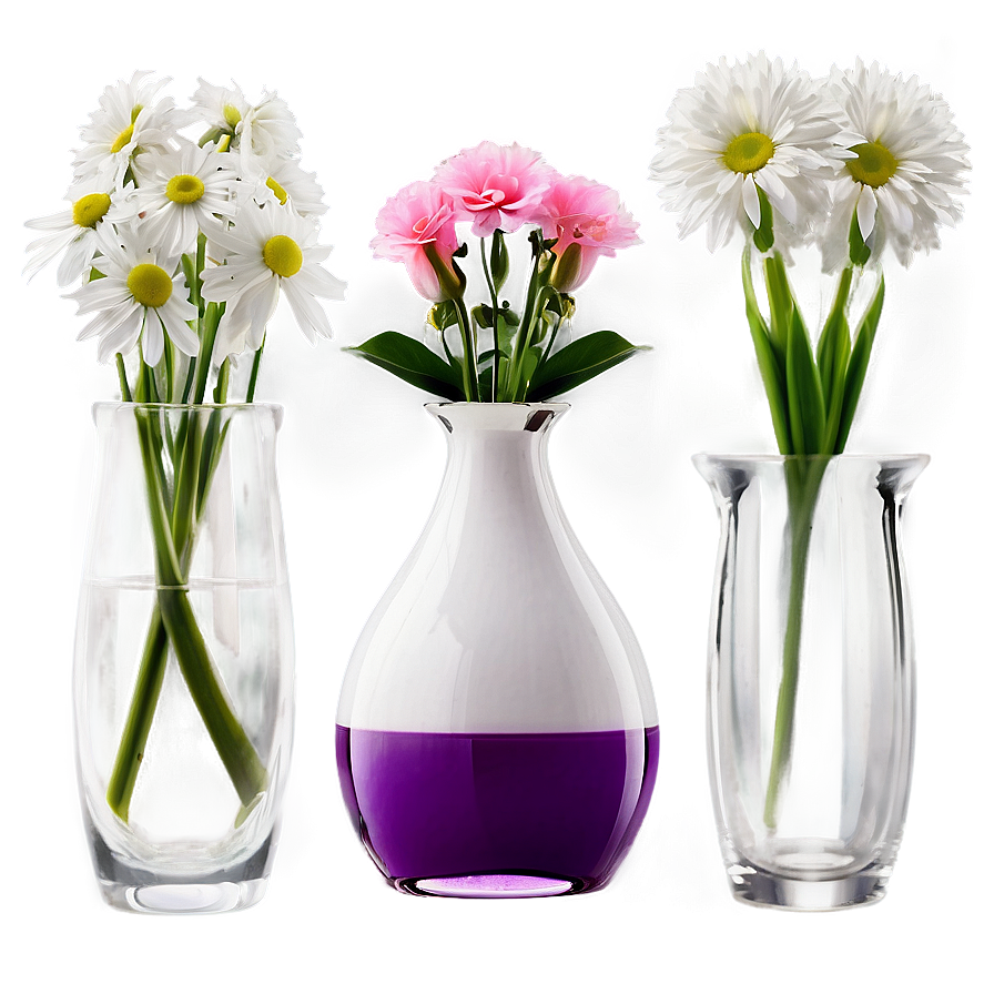 Modern Glass Flower Vase Png Jec PNG