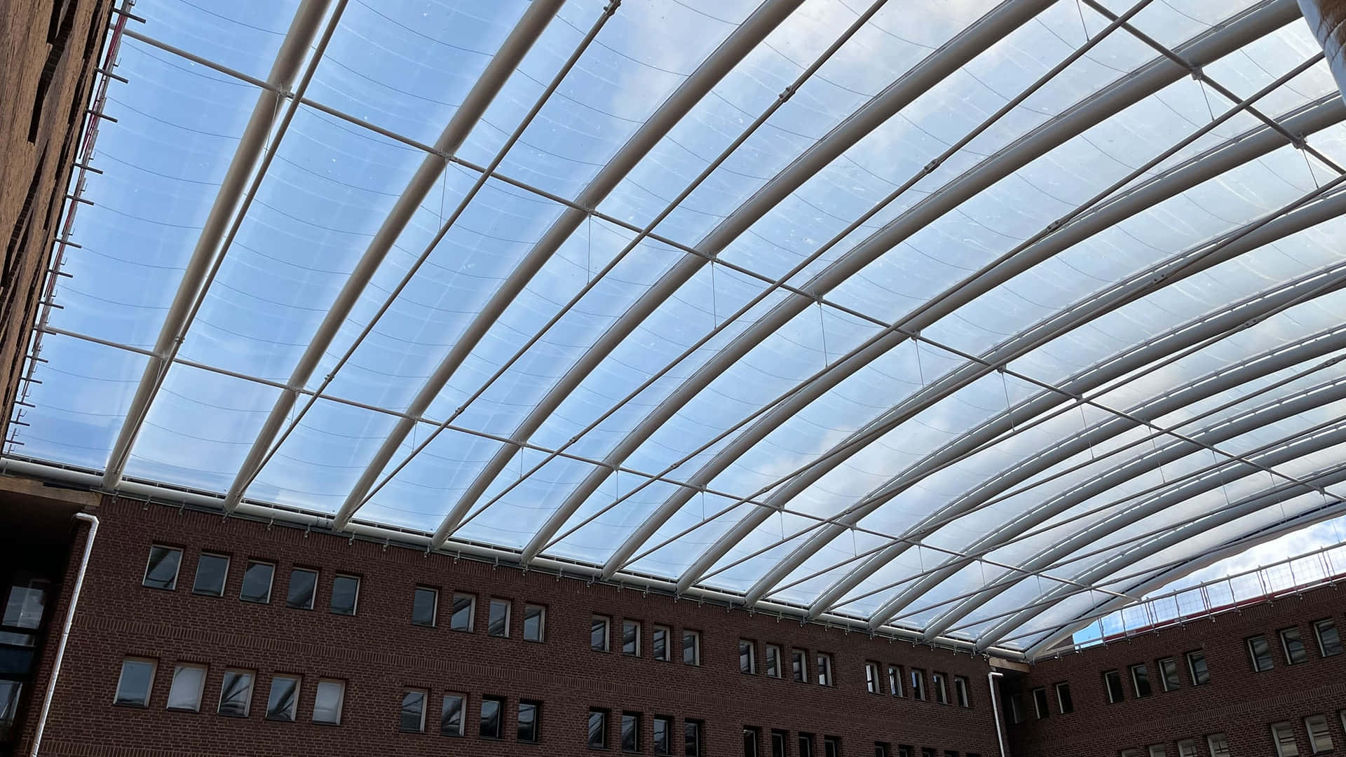 Modern Glass Roof Structure Architecture Wallpaper