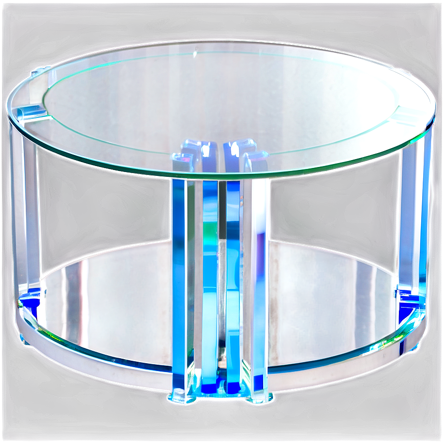 Modern Glass Round Table Png 06132024 PNG