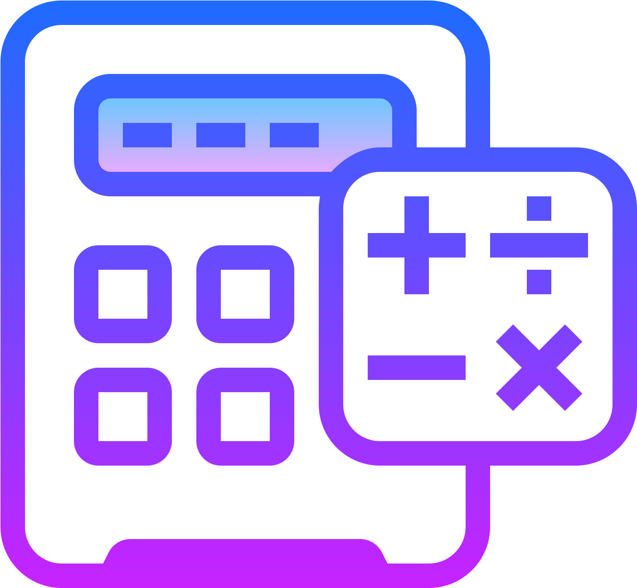 Modern Gradient Calculator Icon PNG