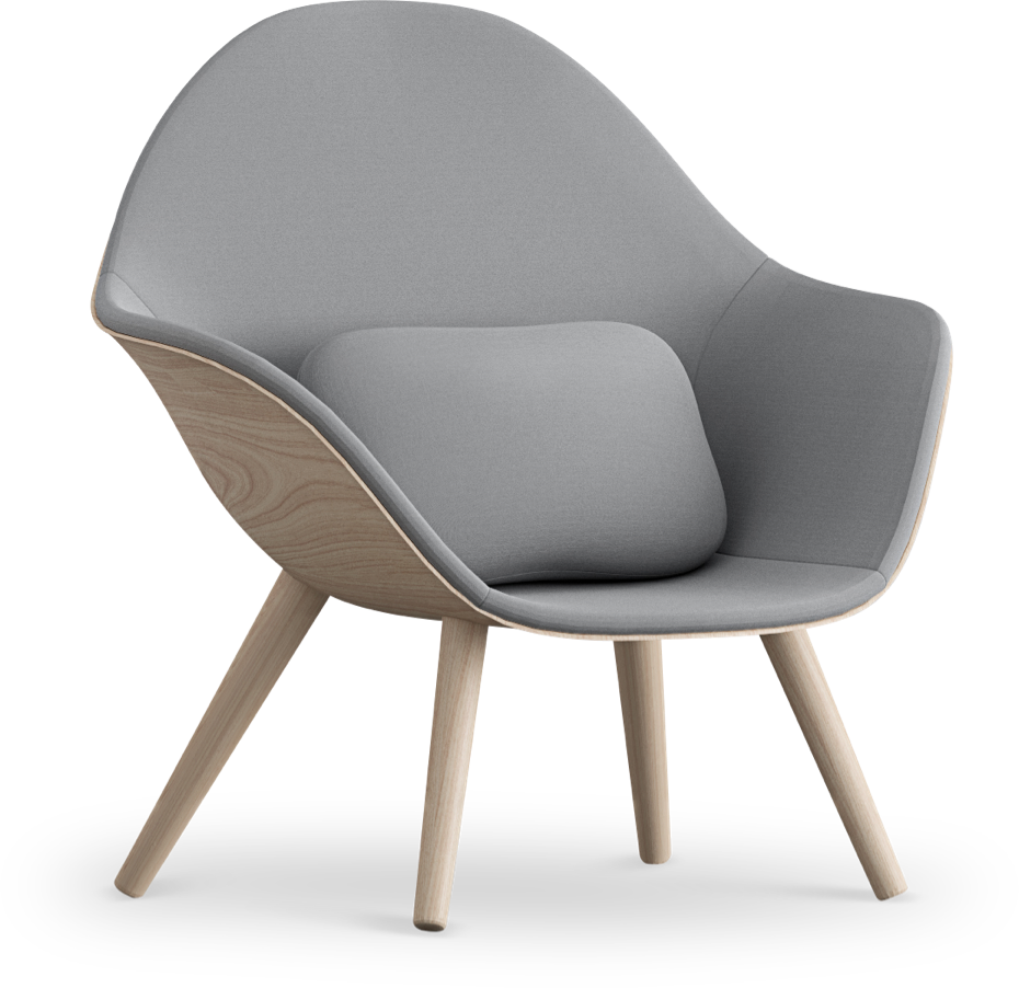 Modern Gray Accent Chair PNG
