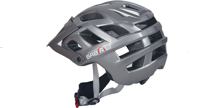 Modern Gray Bicycle Helmet PNG