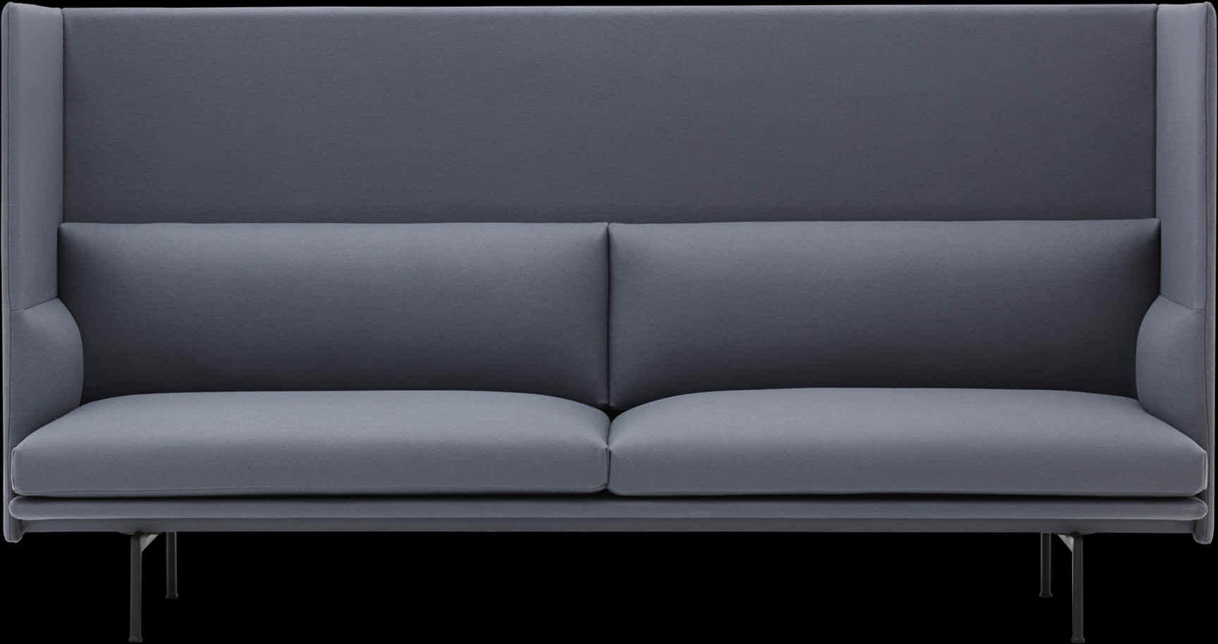 Modern Gray Couch Design PNG