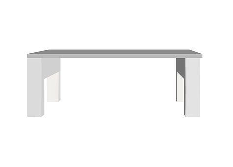 Modern Gray Office Table PNG