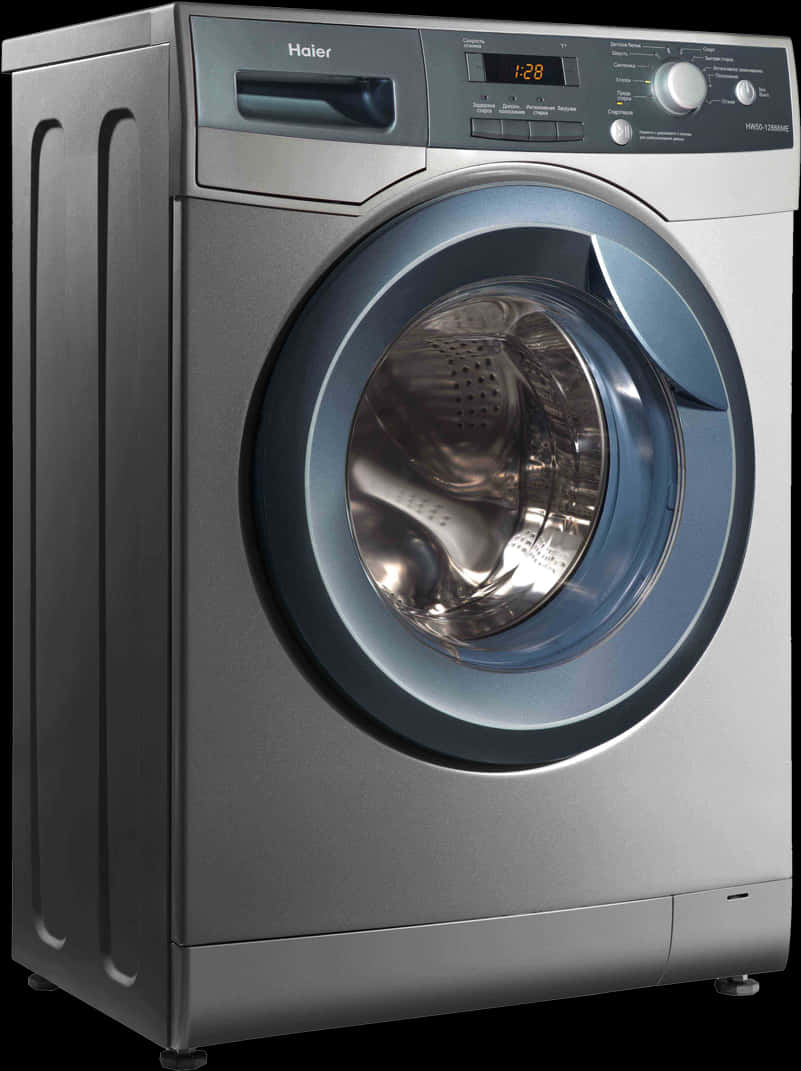 Modern Haier Front Load Washing Machine PNG