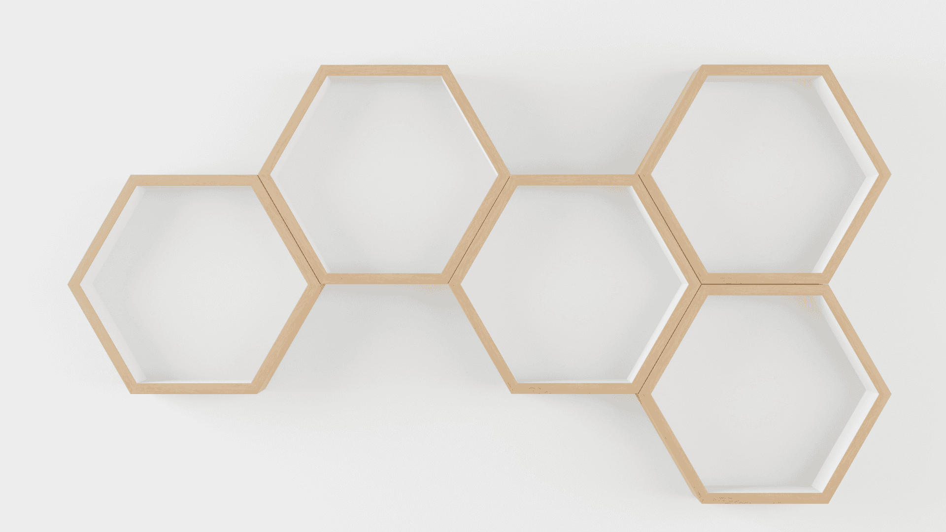 Modern Hexagonal Shelves Design