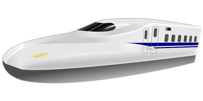 Modern High Speed Train Design PNG