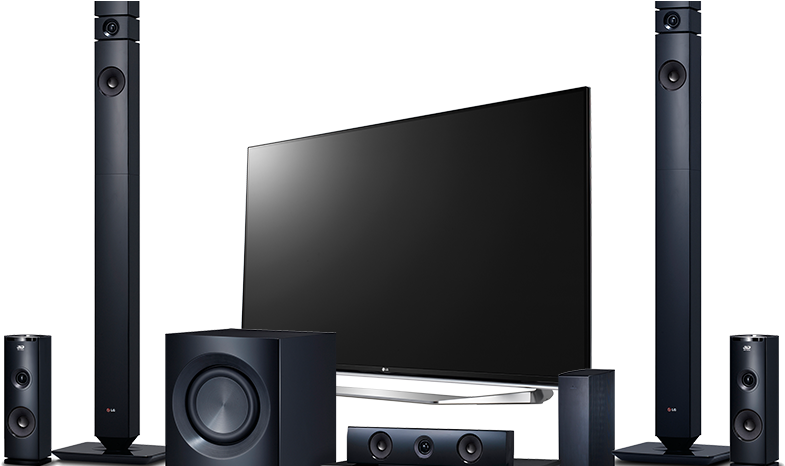 Modern Home Theater Setup PNG