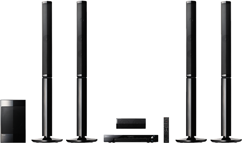 Modern Home Theater Speaker System PNG