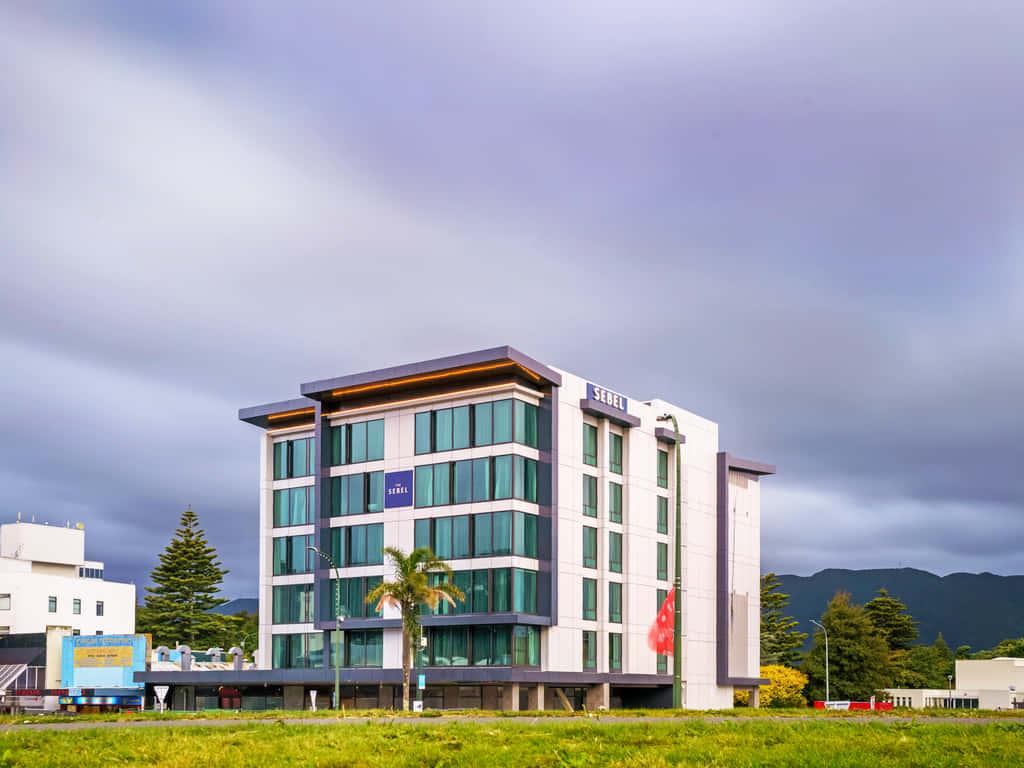 Modern Hotel Building Lower Hutt New Zealand Wallpaper