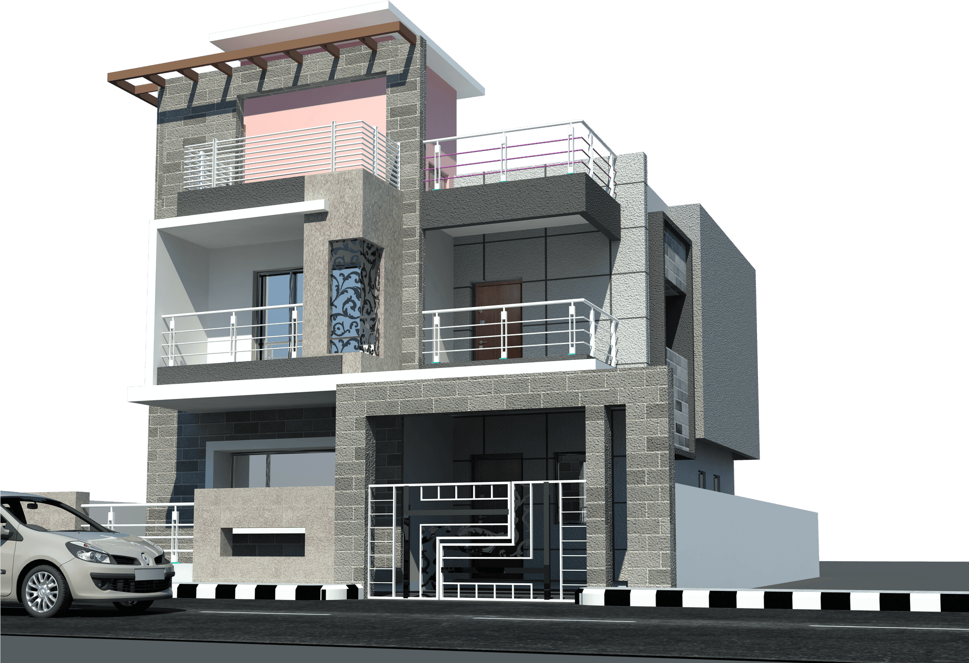 Download Modern House Exterior Design | Wallpapers.com