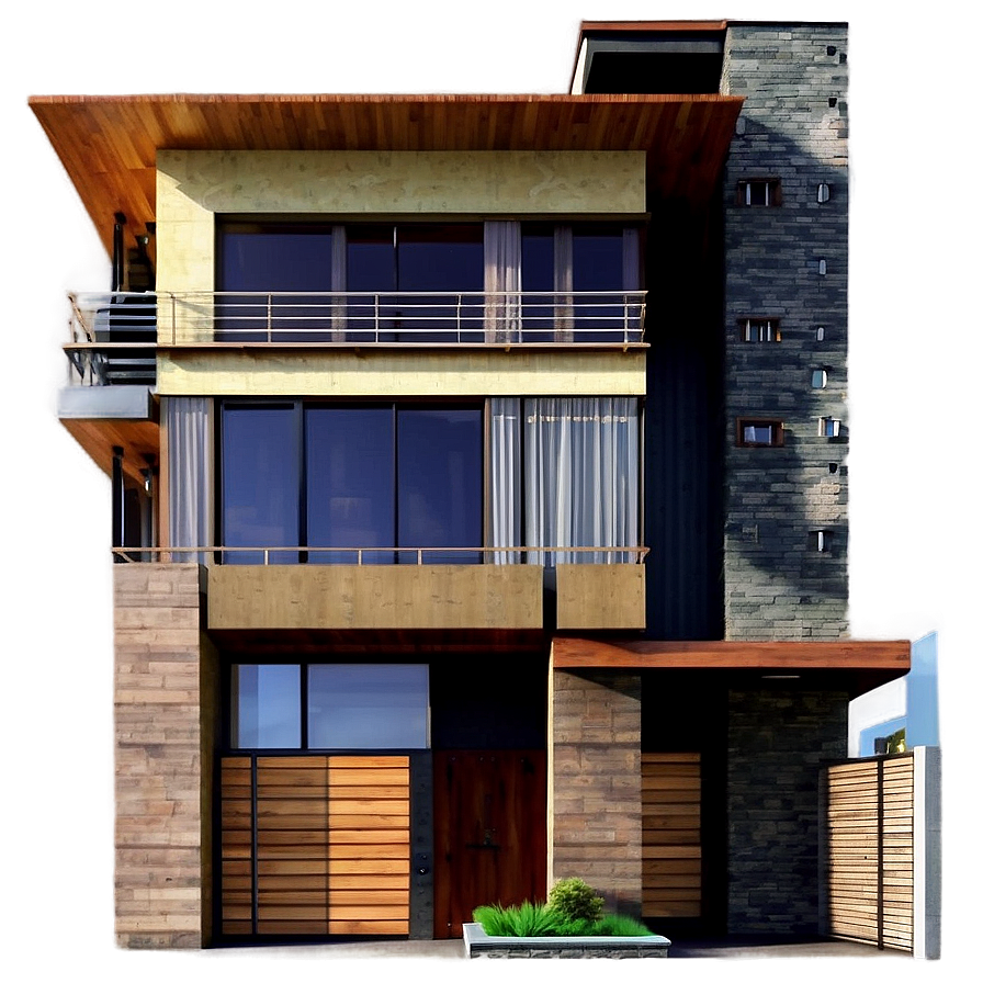 Modern House Facade Materials Png Civ33 PNG