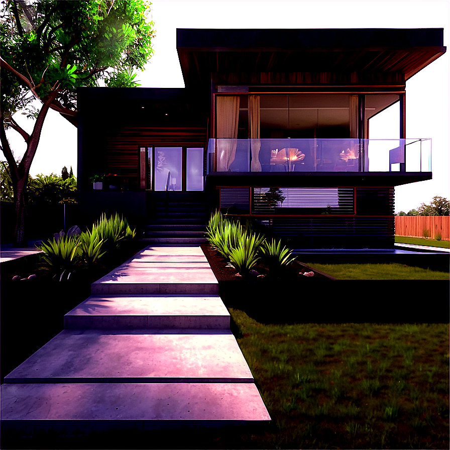 Modern House Landscaping Ideas Png Kjm PNG