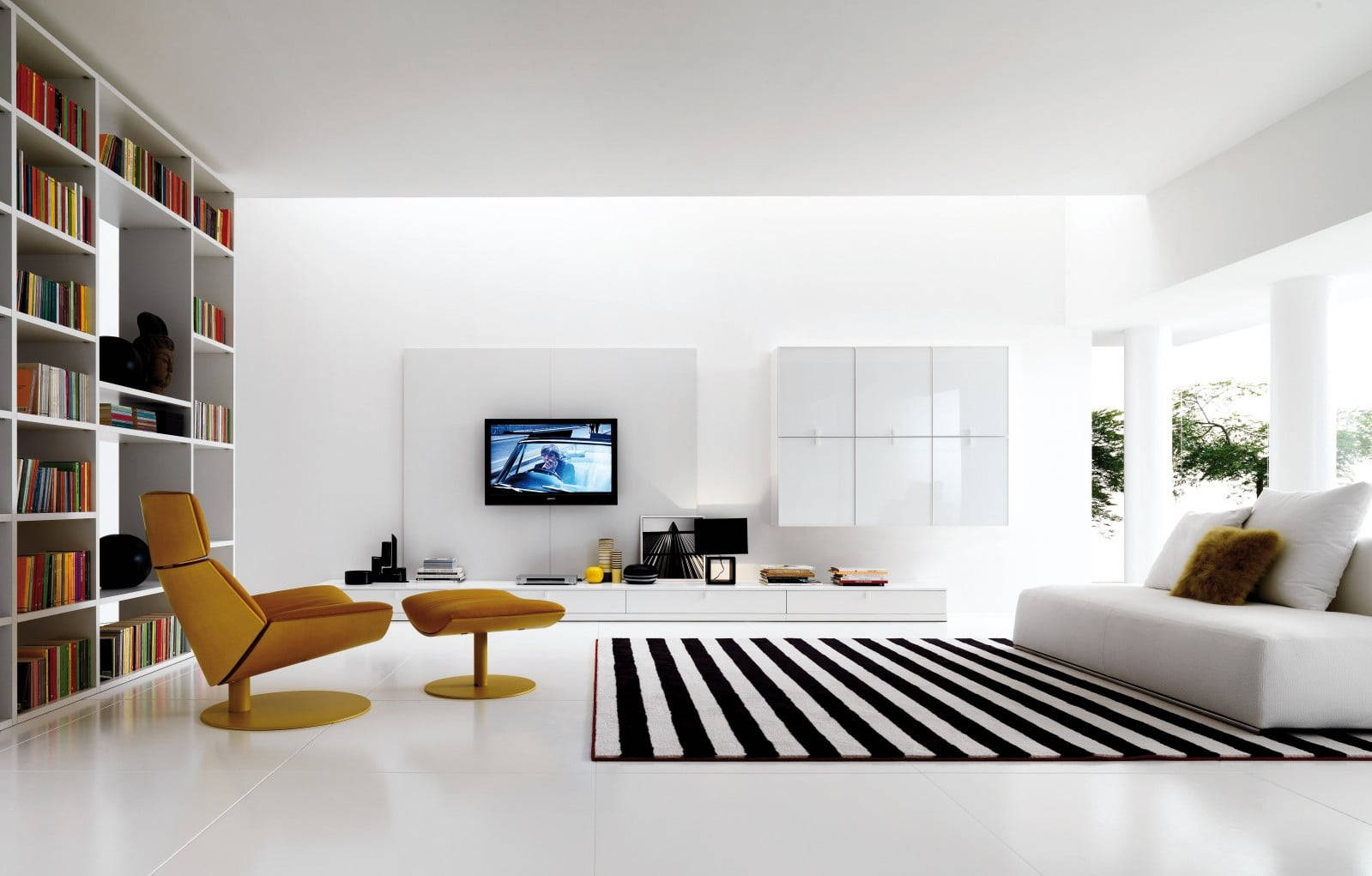 Modern House Minimalist White Wallpaper