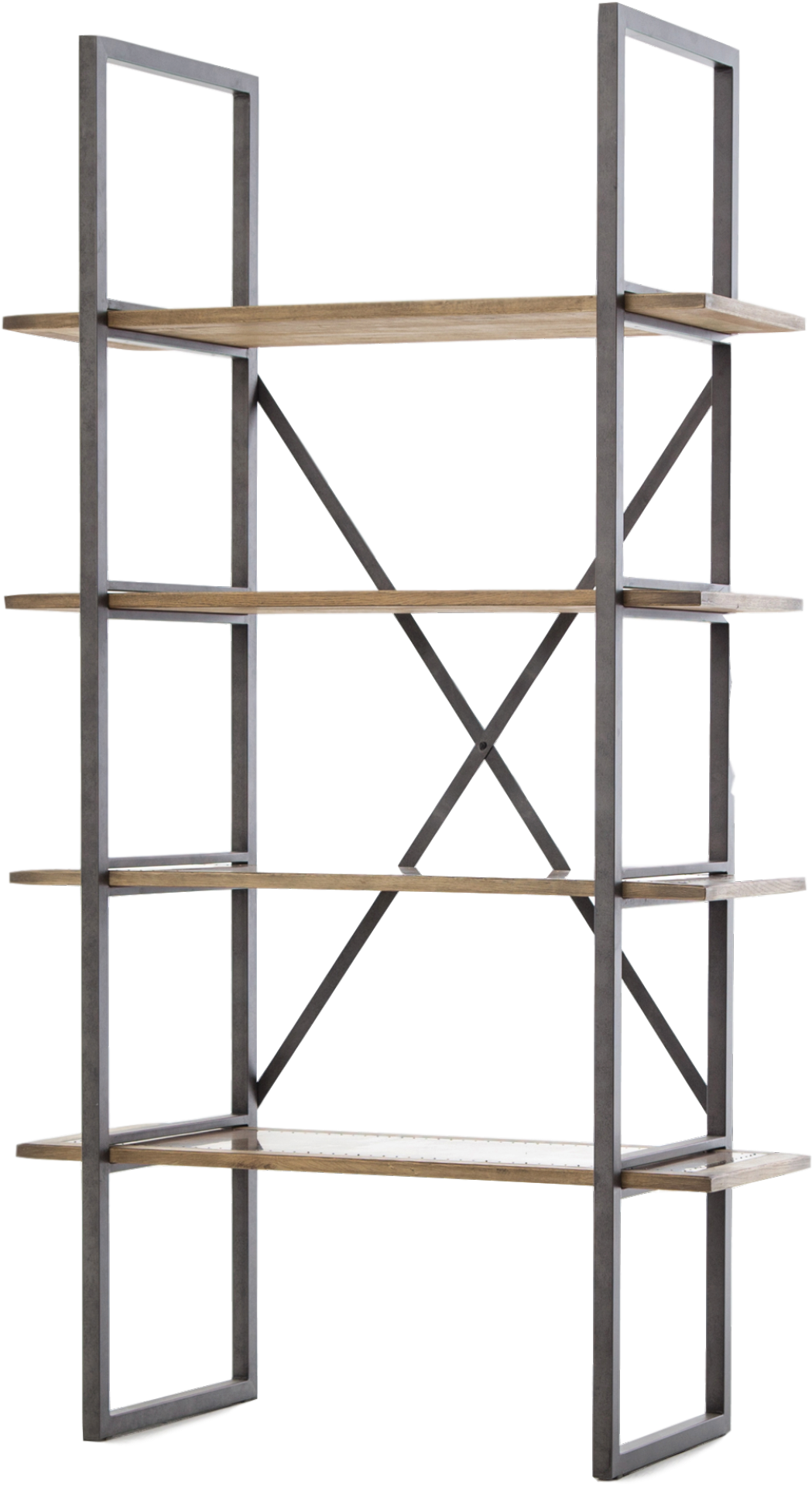 Modern Industrial Empty Bookshelf.png PNG