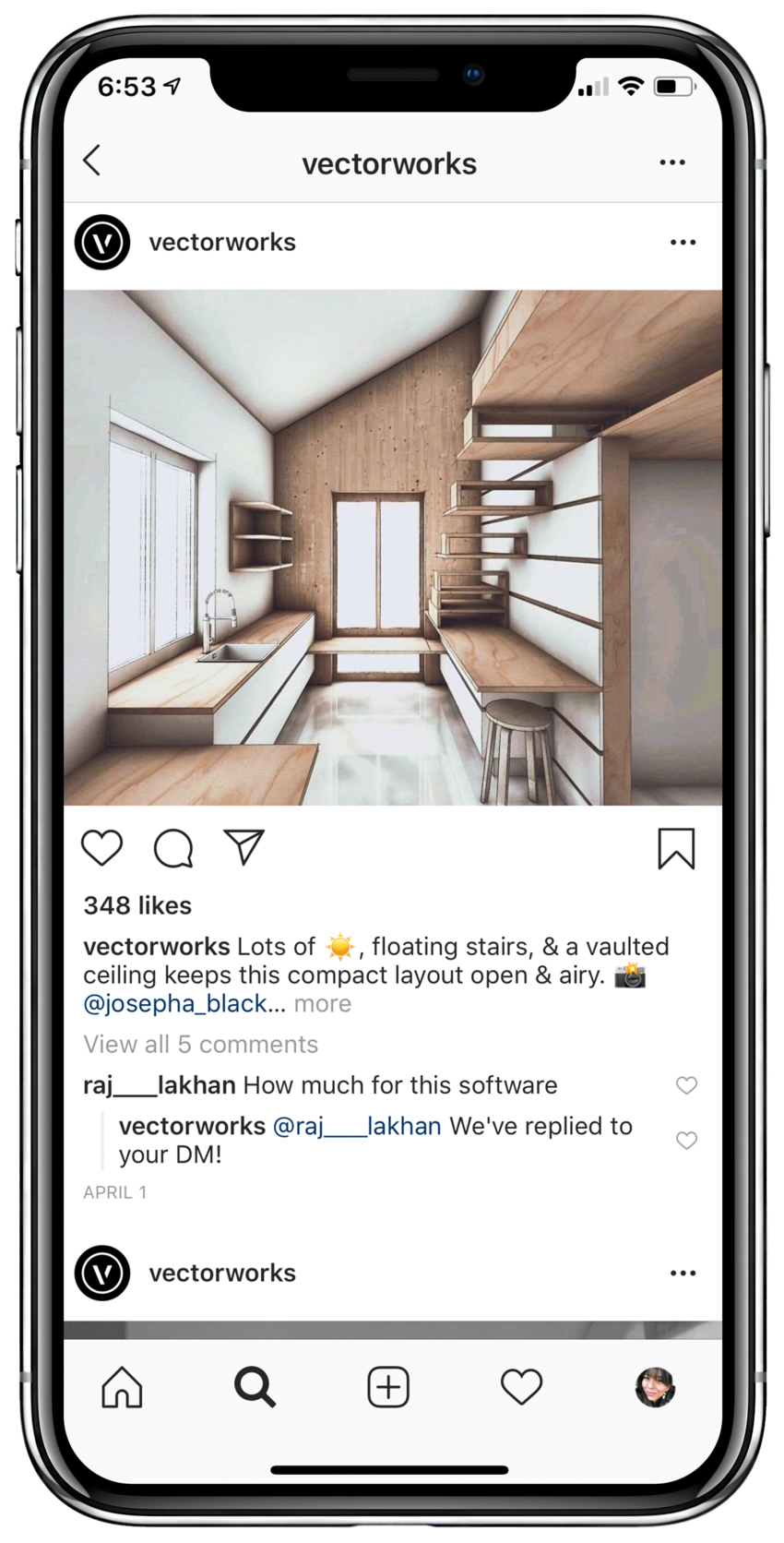 Modern Interior Design Instagram Post PNG