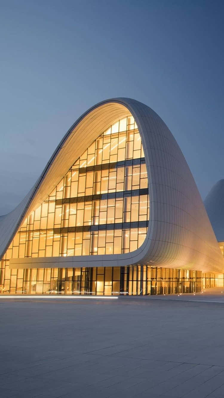 Arquitecturamoderna Del Iphone Centro Heydar Aliyev. Fondo de pantalla