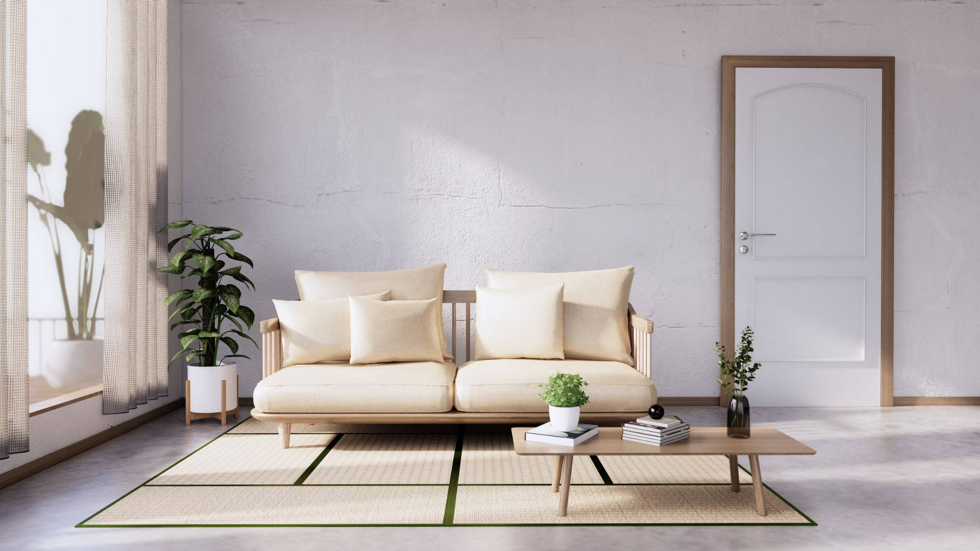 Modern Japanese Design Furniture Wallpaper