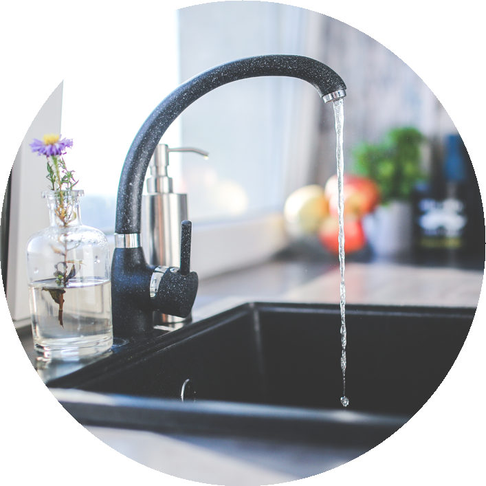 Modern Kitchen Faucet Running Water PNG