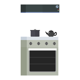 Modern Kitchen Stove Vector PNG