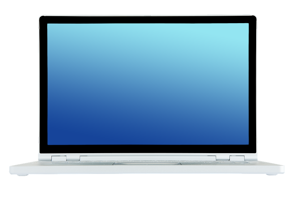 Modern Laptop Blank Screen PNG