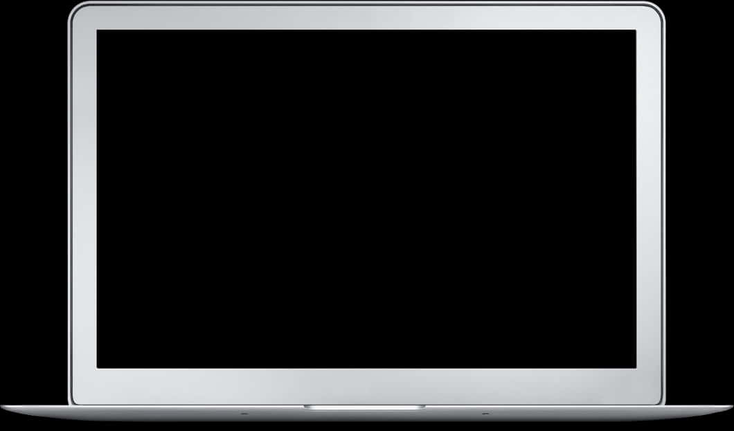 Modern Laptop Blank Screen PNG