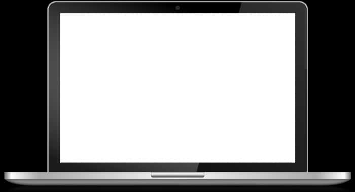 Modern Laptop Blank Screen PNG