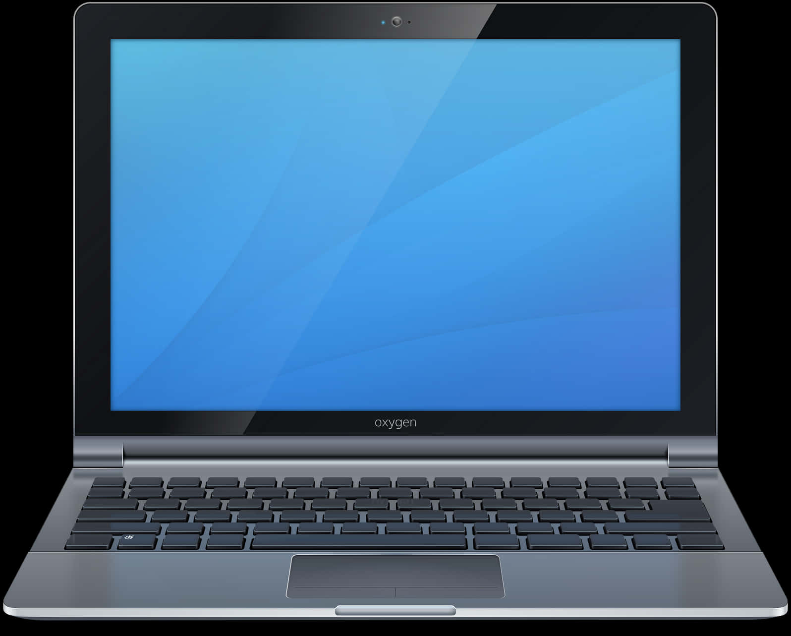 Modern Laptop Blue Screen PNG