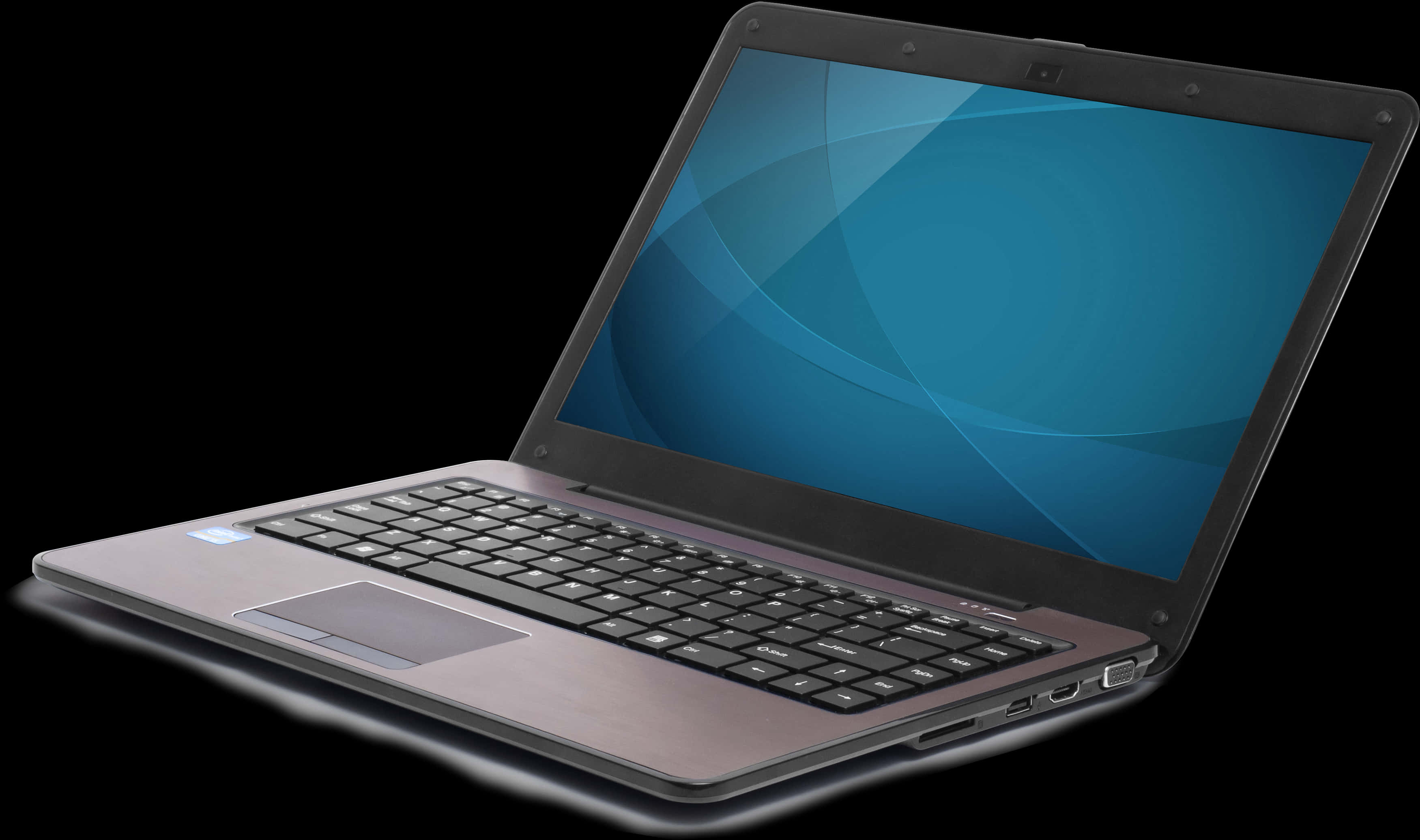 Modern Laptop Isolatedon Black PNG