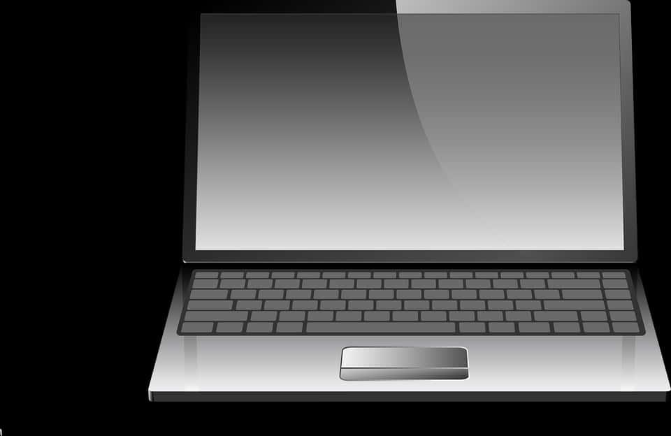 Modern Laptop Vector Illustration PNG