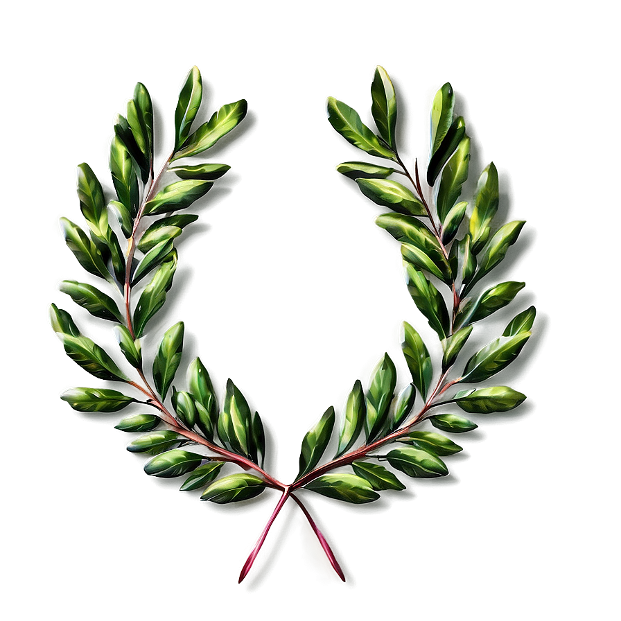 Modern Laurel Wreath Png 06262024 PNG