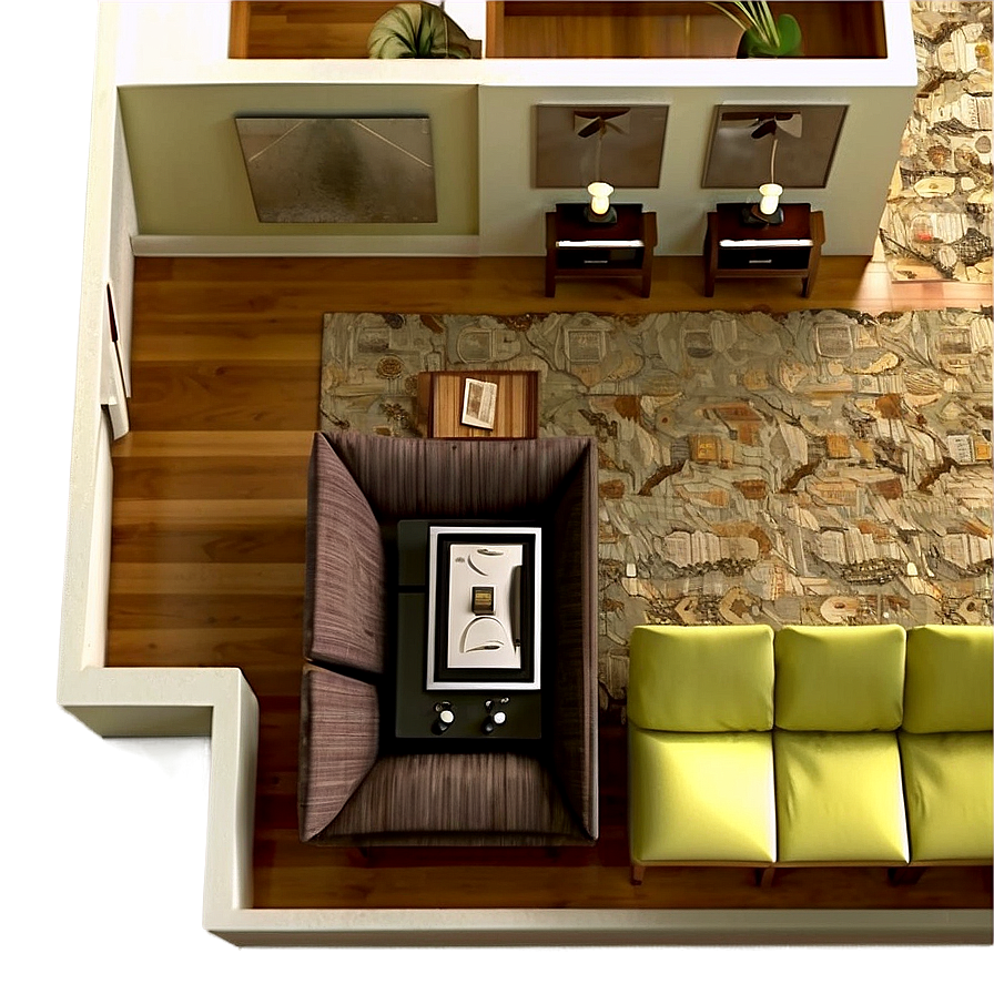 Modern Living Room Layout Png 05242024 PNG